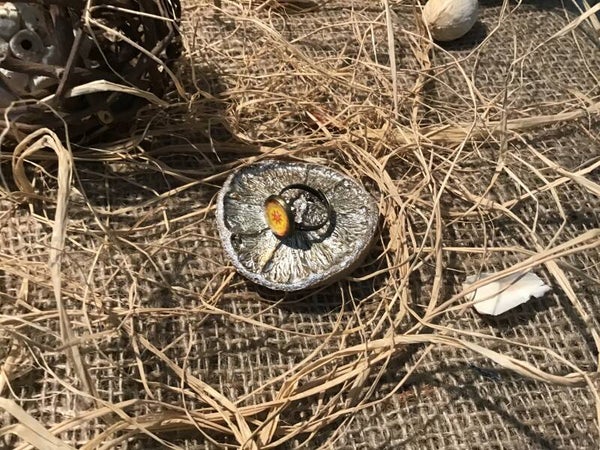 Bague orange et jaune