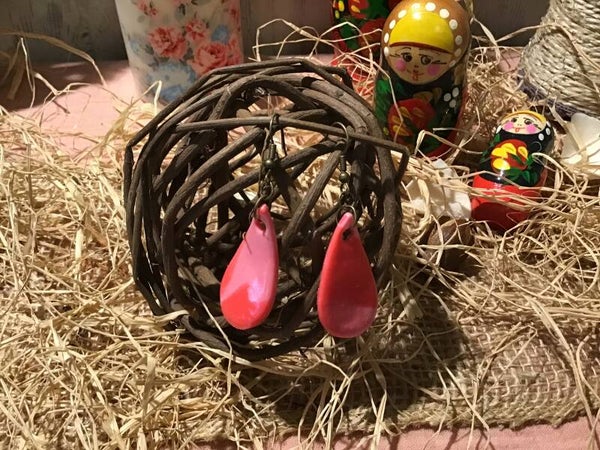 Boucles d’oreilles roses