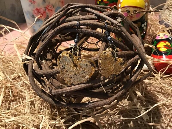 Boucles d’oreilles cœur doré