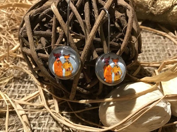 Boucles d’oreilles boule Renards