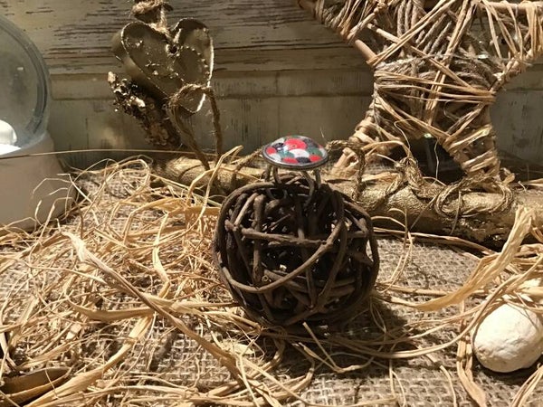 Bague cabochon multicolore