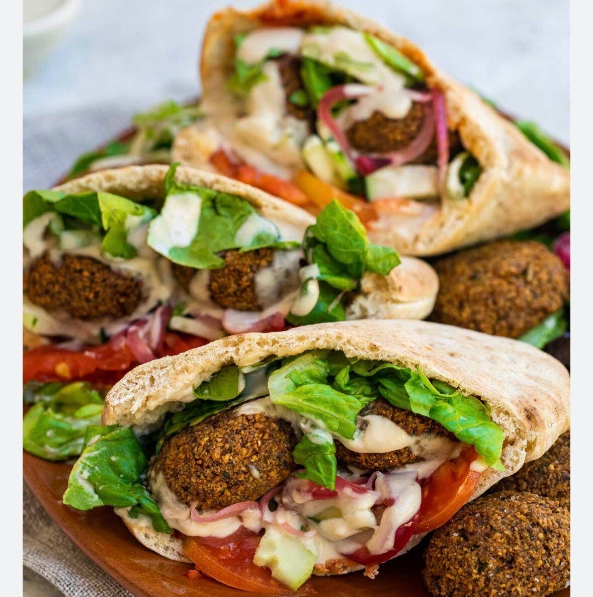Menu Pita falafels