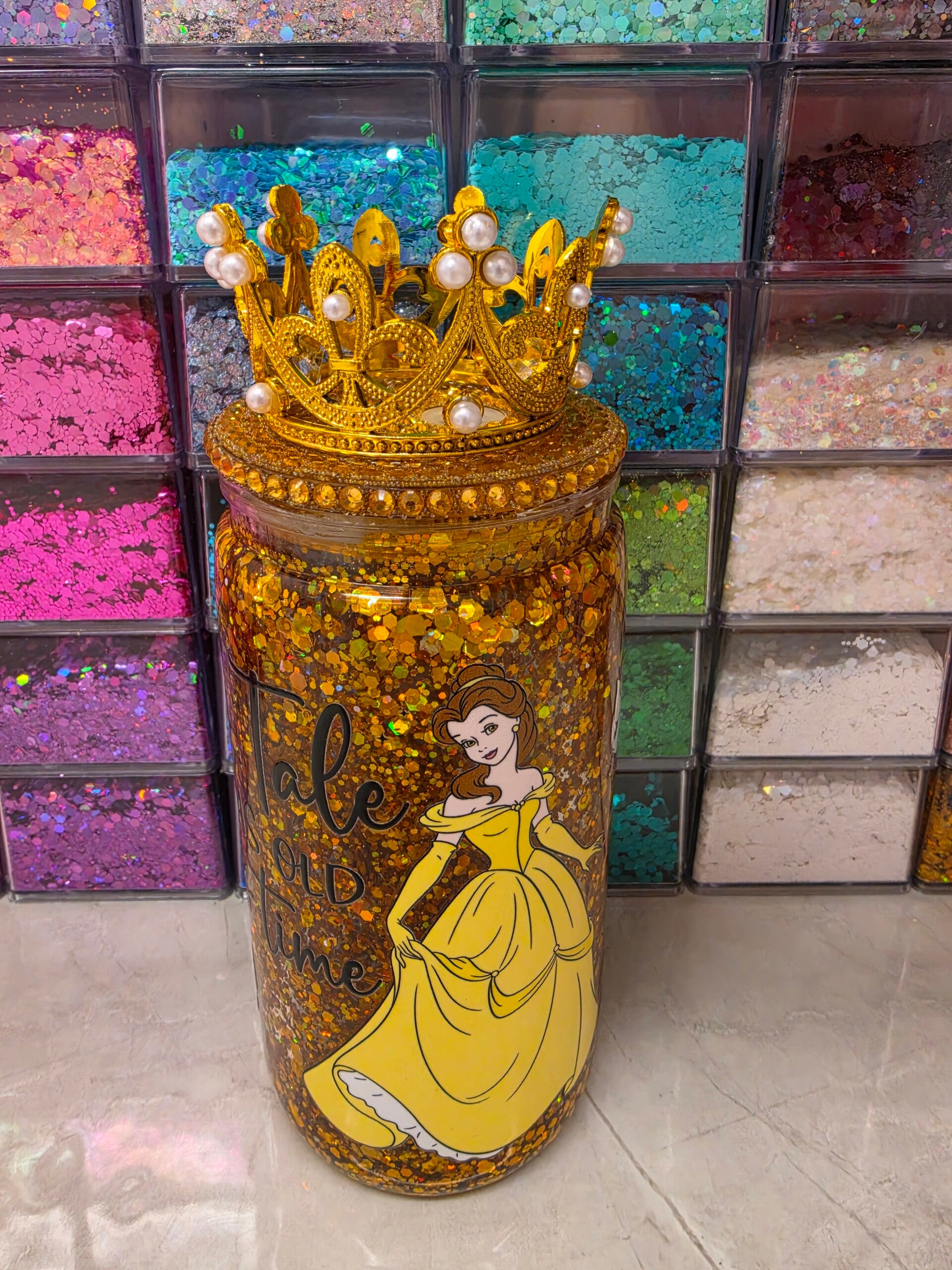 Beauty and the Beast 16oz Snowglobe tumbler