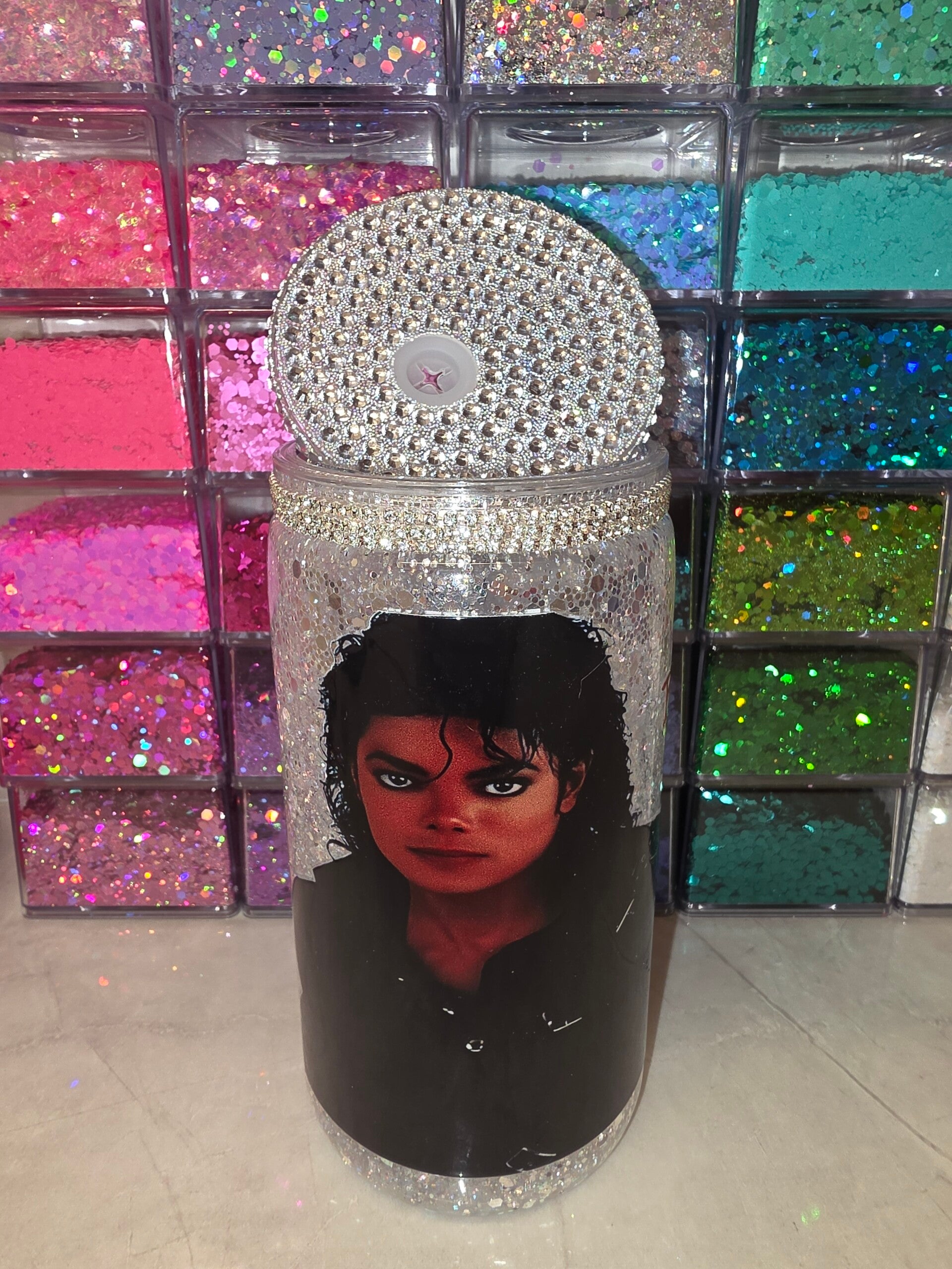 Michael Jackson 16oz Snowglobe tumbler