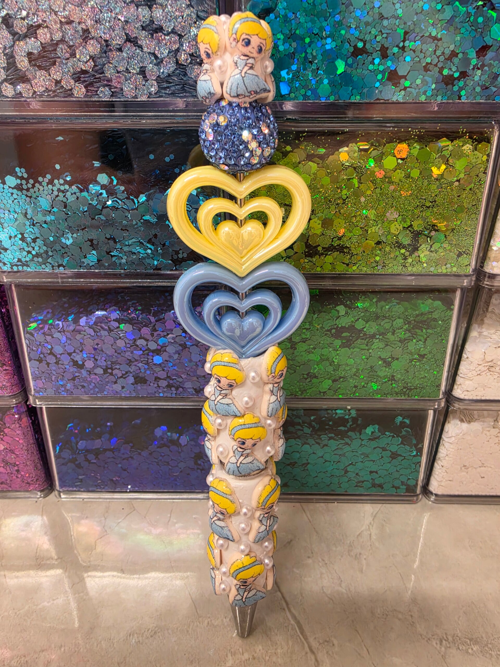Blue and Yellow Cinderella pen