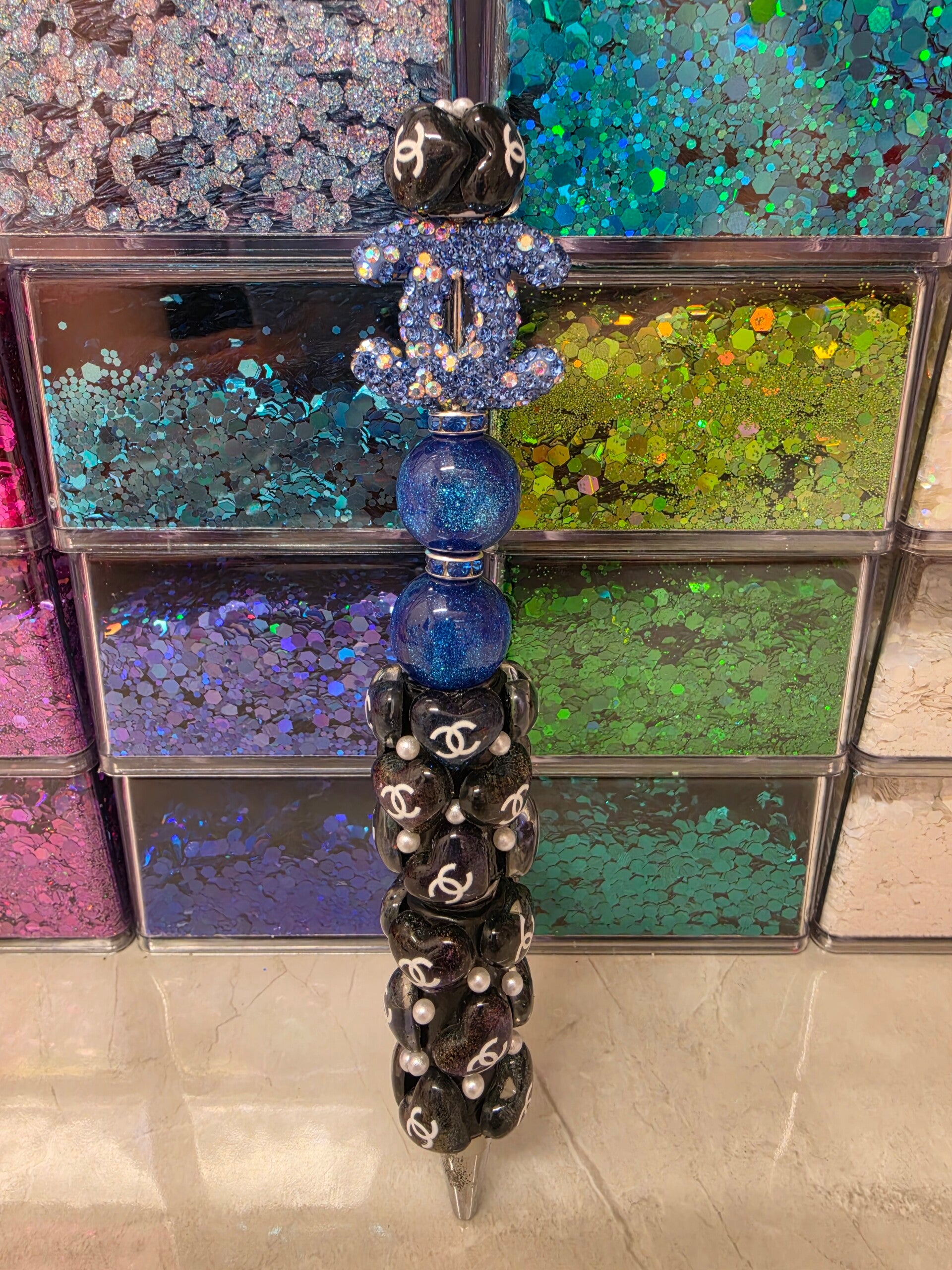 Blue and Black Chanel pen