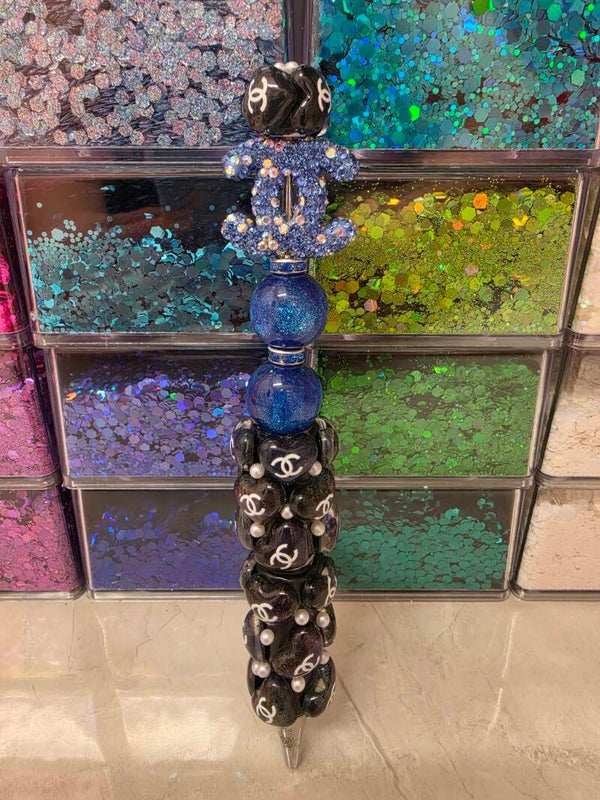 Blue and Black Chanel pen
