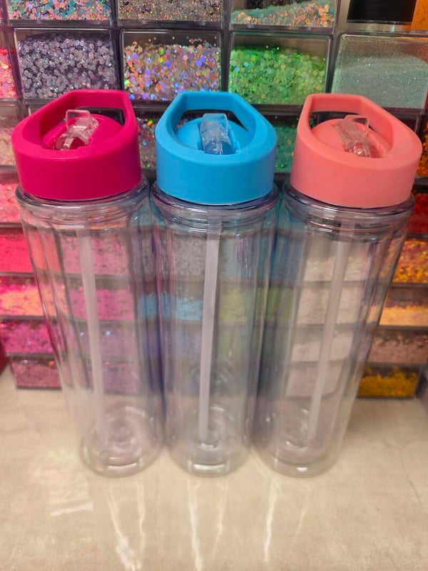 20oz Kids Snowglobe bottles with coloured lid for customisation