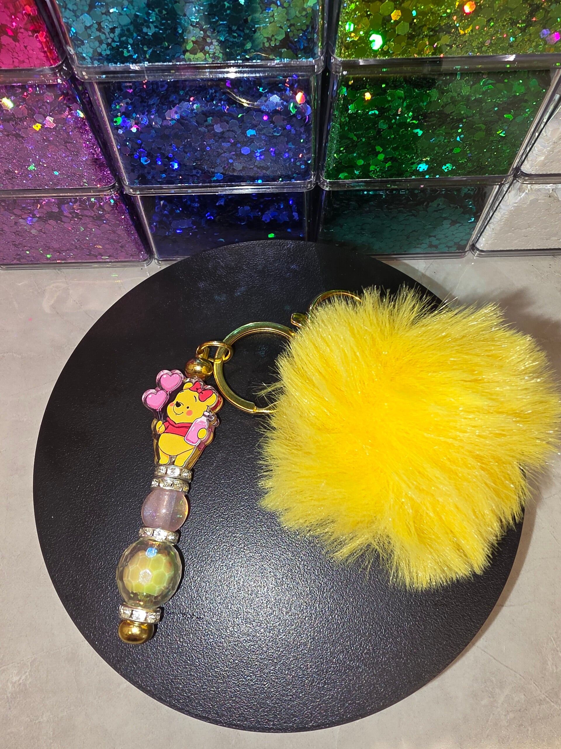 Winnie the Pooh fluffy key ring
