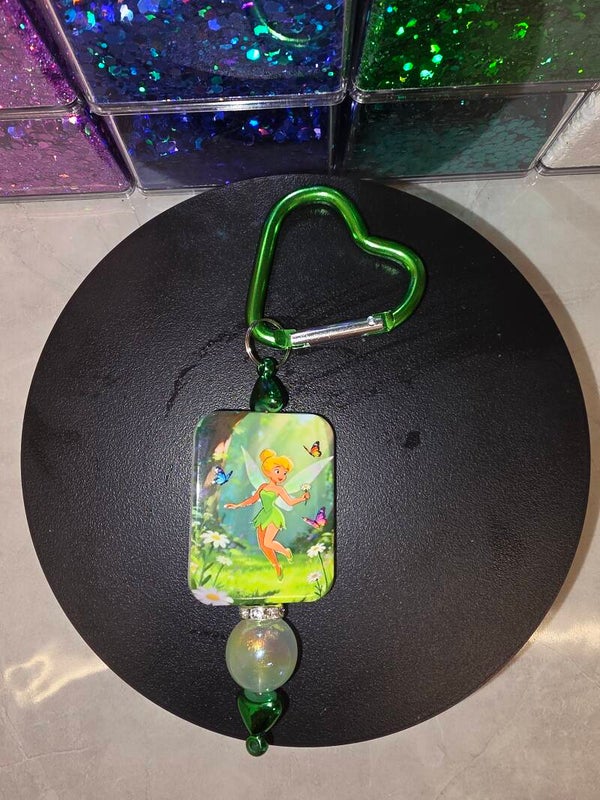 Tinkerbell heart key ring