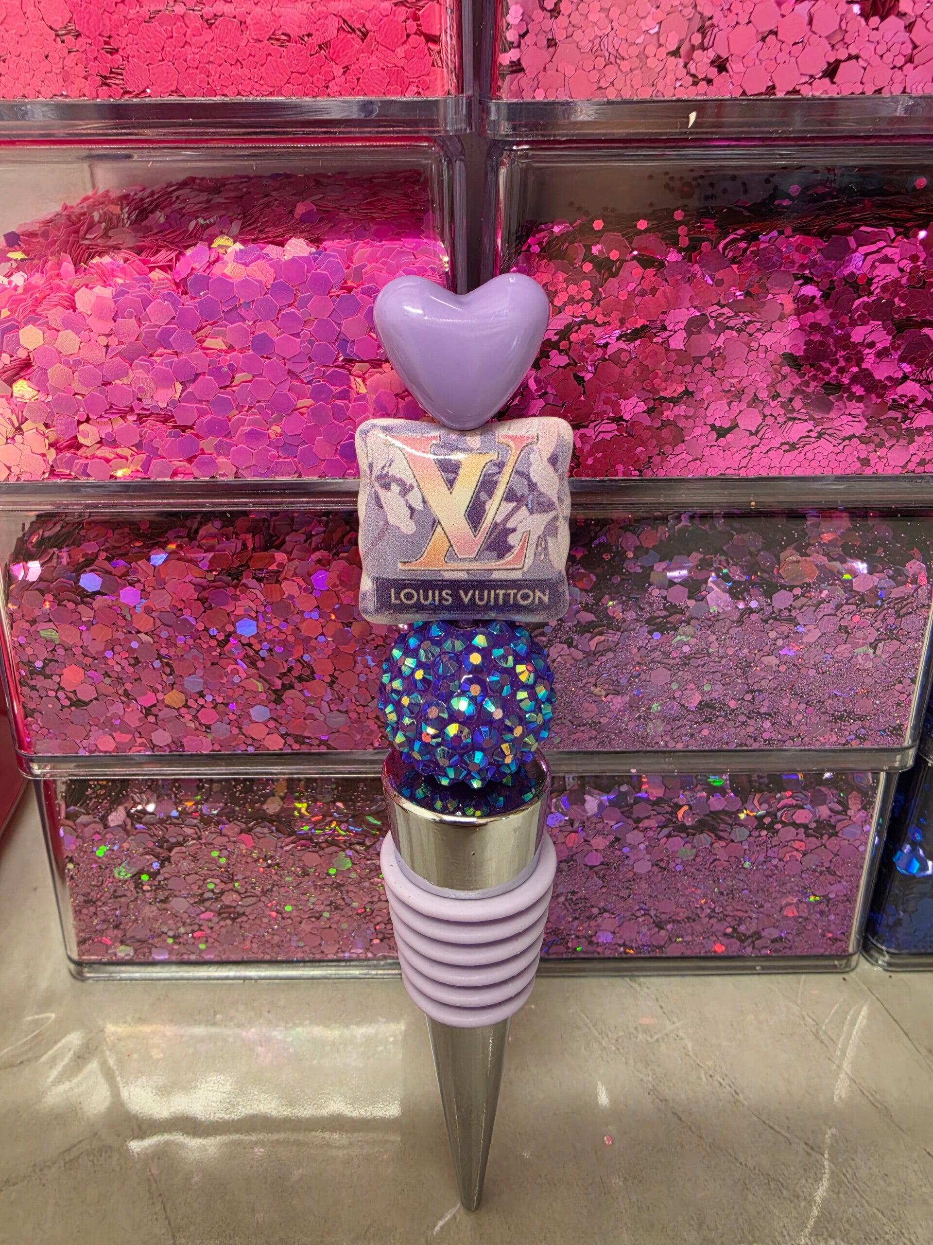 Louis Vuitton Purple wine stopper