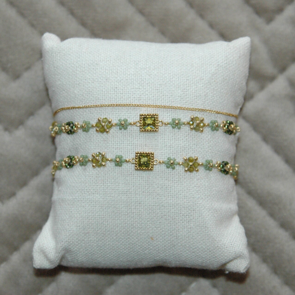 Armbandje met zirkonia steen en jasseron