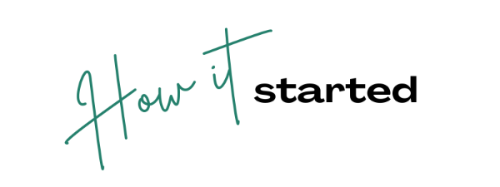 White banner that reads, ¨How it started¨