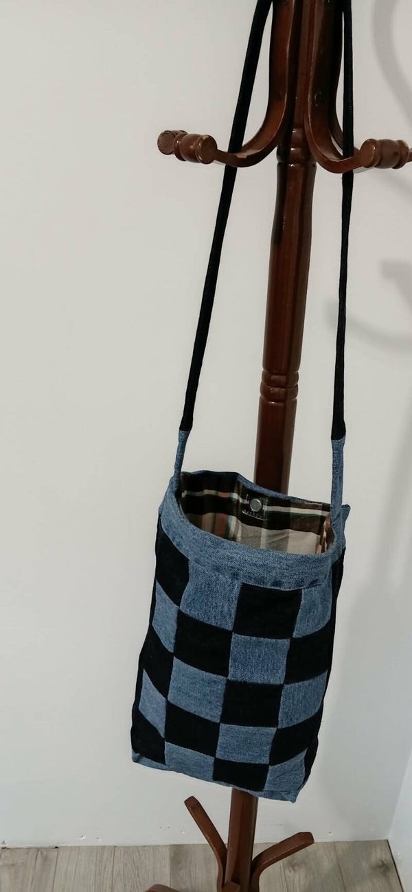 The Rustic Check Denim Tote