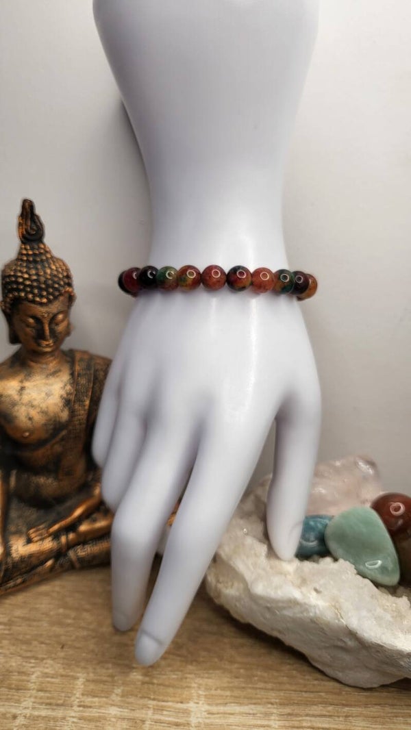 Bracelet teinté "Veine de Dragon" 8mm