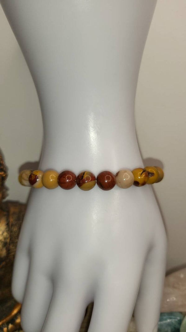 Bracelet en Jaspe Mookaïte 8mm