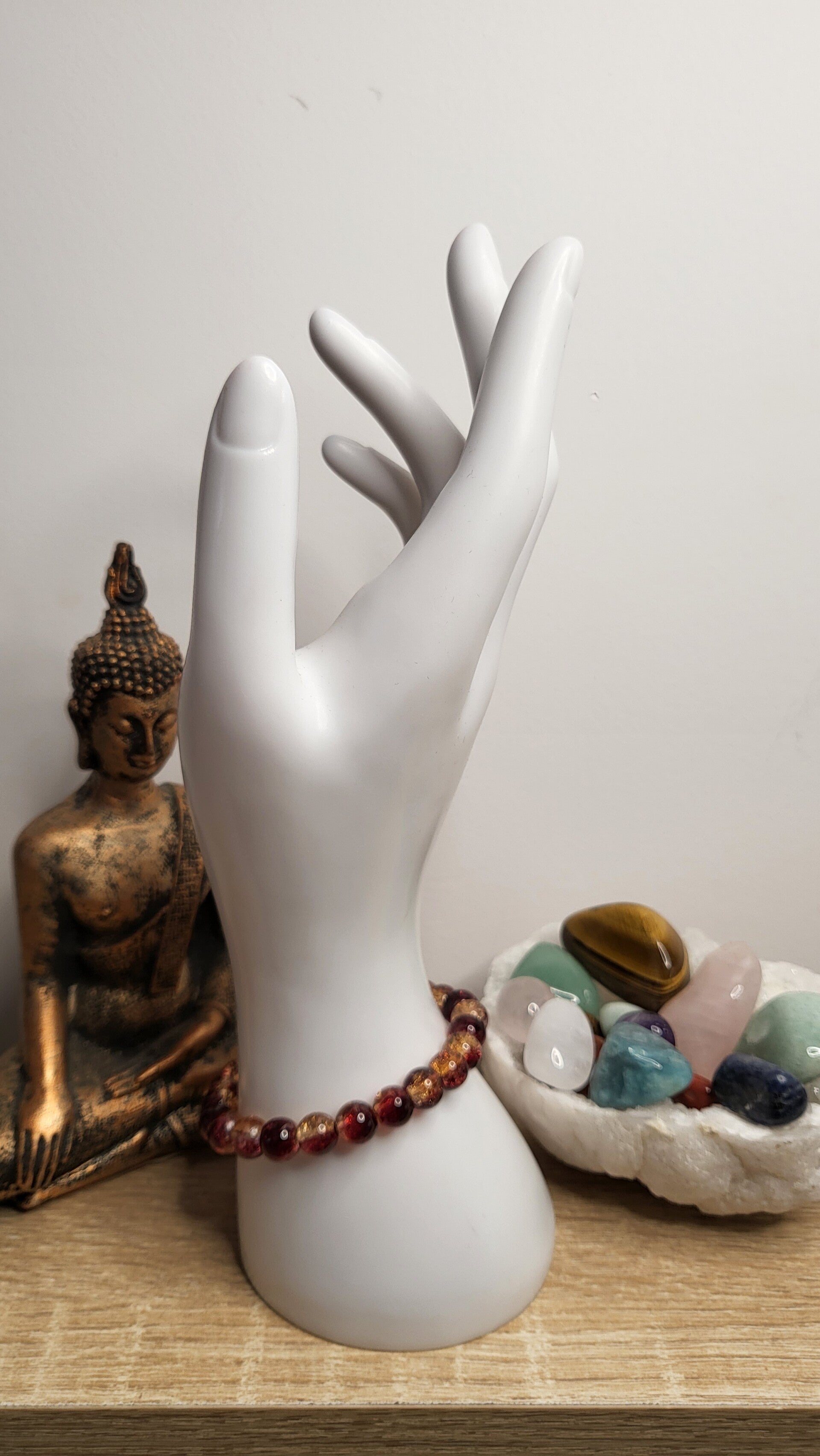 Perles de verre scintillante 8mm