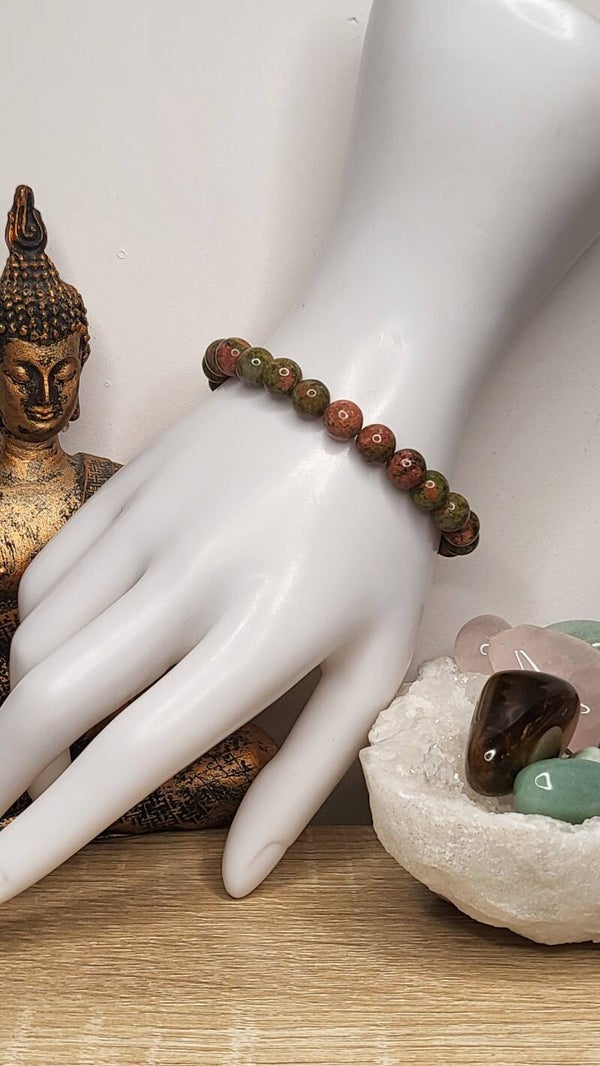 Perle en Unakite de 8mm