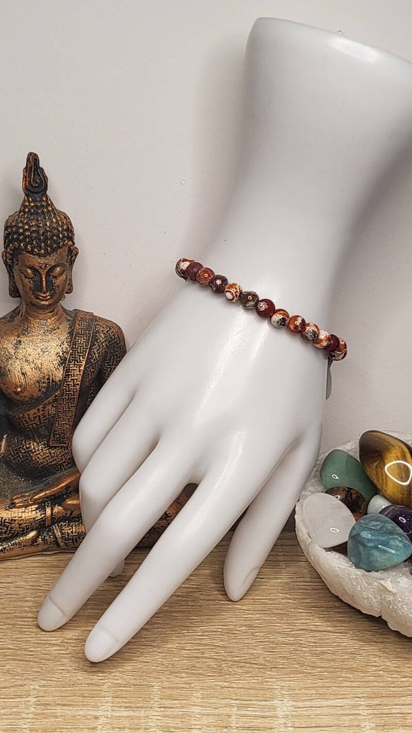 Bracelet Agate Mexicaine 6mm