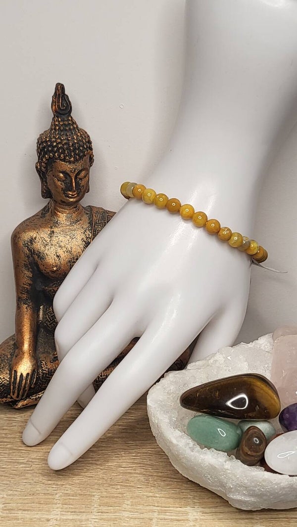 Bracelet Agate Feu Dune 6mm