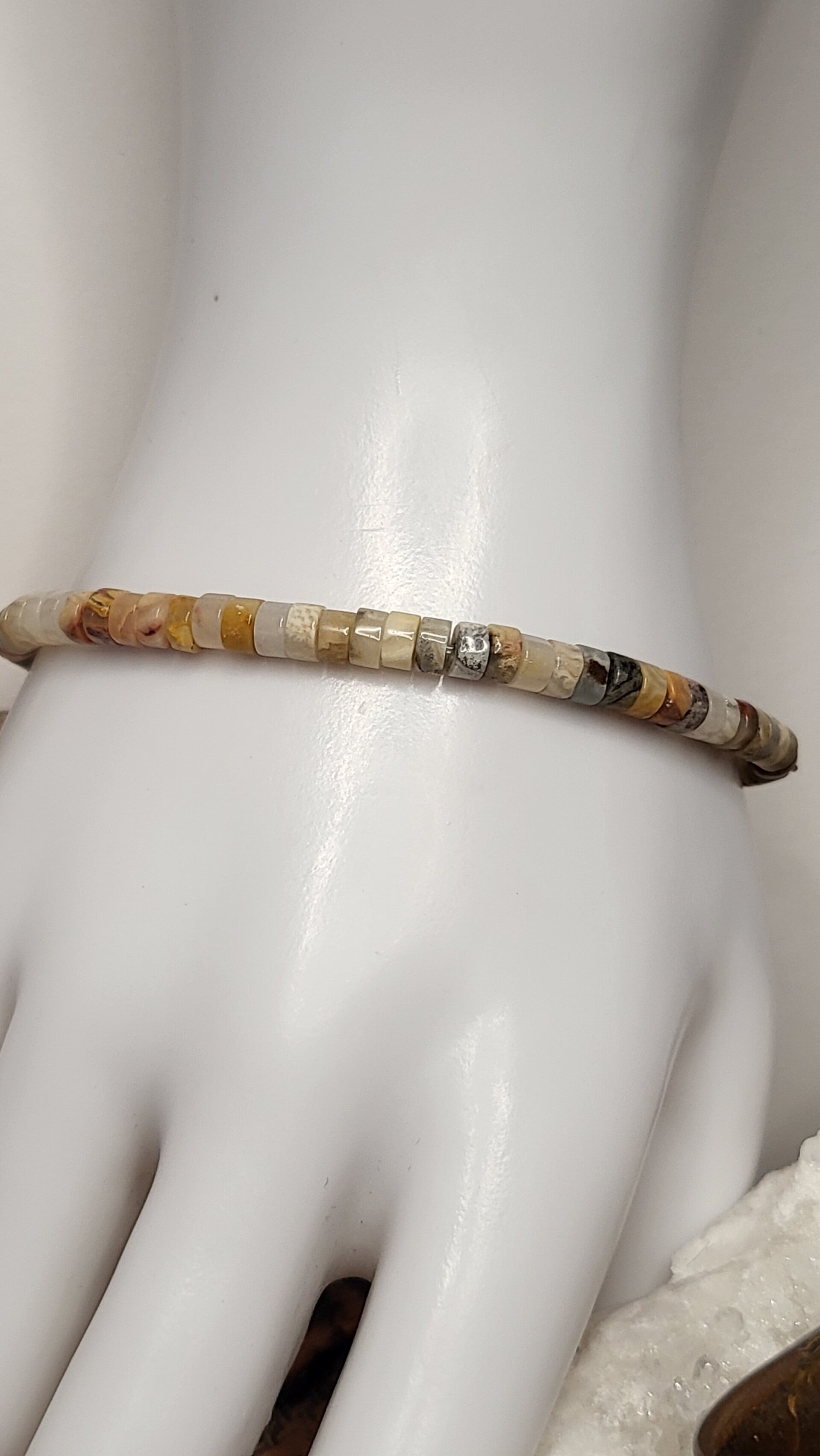 Rondelle Quartz Agate Topaze