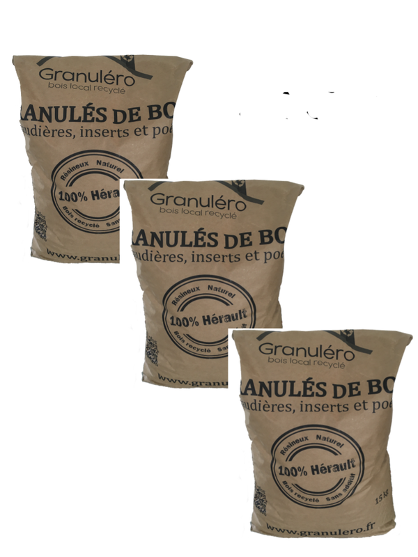 30 sacs de granulés de bois 15 kg