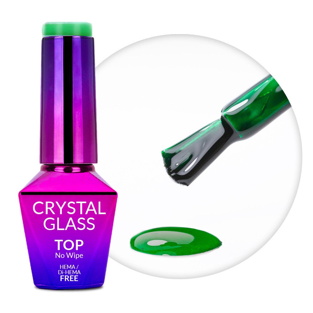 Molly nails Crystal glass topcoat groen