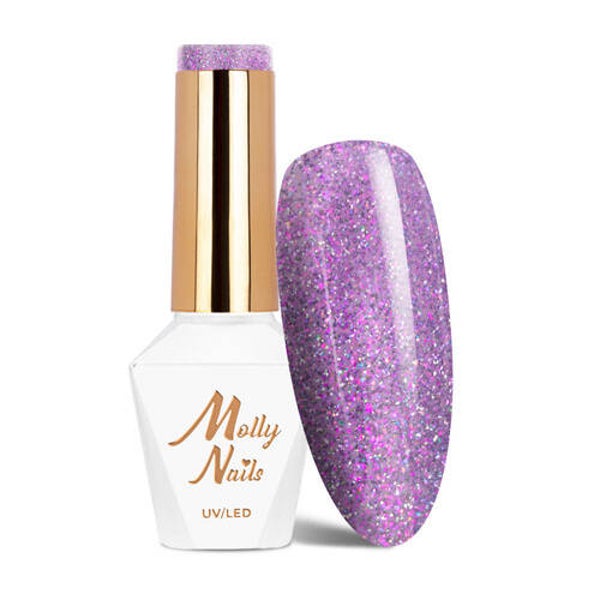 molly nails gellak glitter paars 682