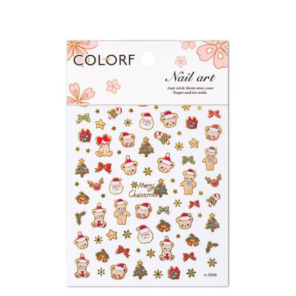 Kerststicker beertjes