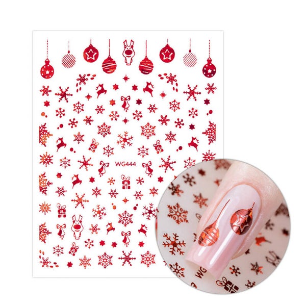 Kerststicker rood