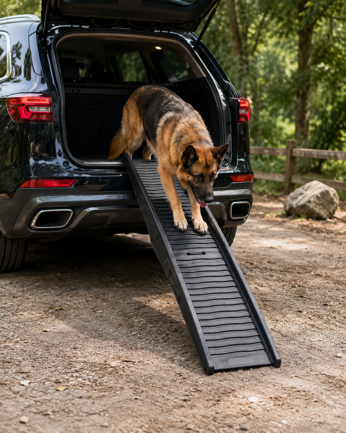 Rampe pliable antidérapante et réglable pour chien – Accès voiture et SUV