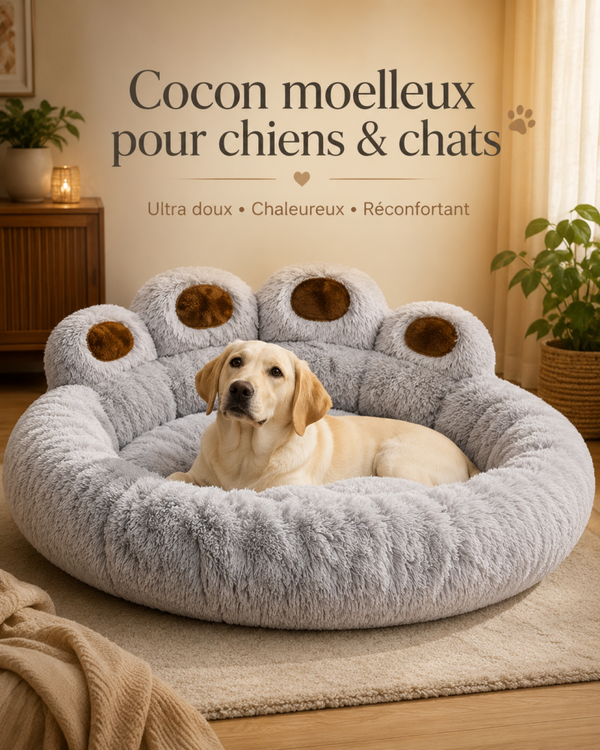 Lit moelleux en peluche pour chien et chat – Panier cocooning ultra doux, coussin confortable hiver, 5 couleurs, 4 tailles