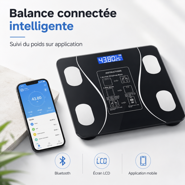 Balance connectée Bluetooth pour chien et chat – Suivi du poids sur application