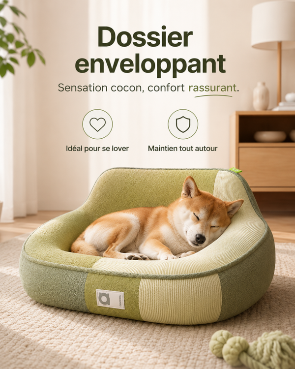Canapé orthopédique cocon pour chien et chat – Mousse à mémoire de forme