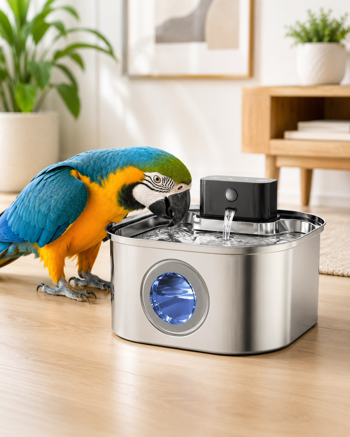 Fontaine à eau automatique 3L en acier inoxydable pour chat et chien – distributeur d’eau silencieux, pratique et hygiénique
