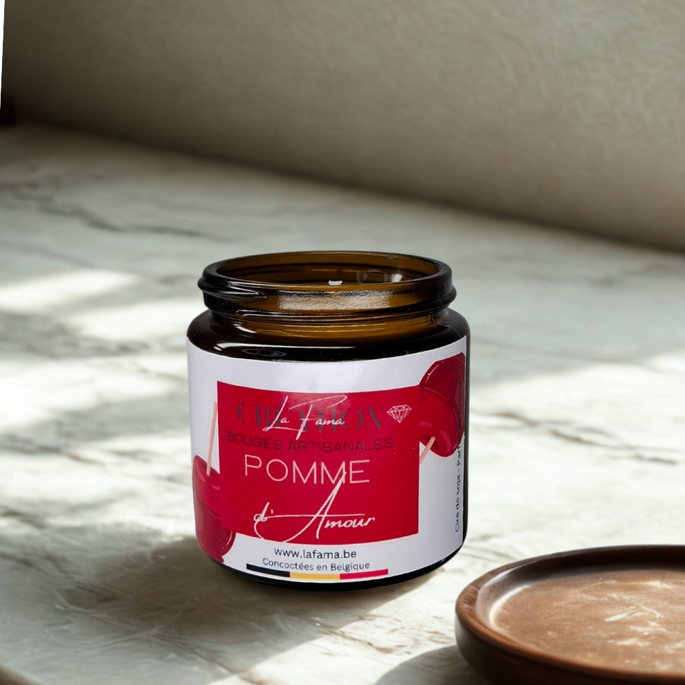 Bougie Ambrée - Pomme d'Amour
