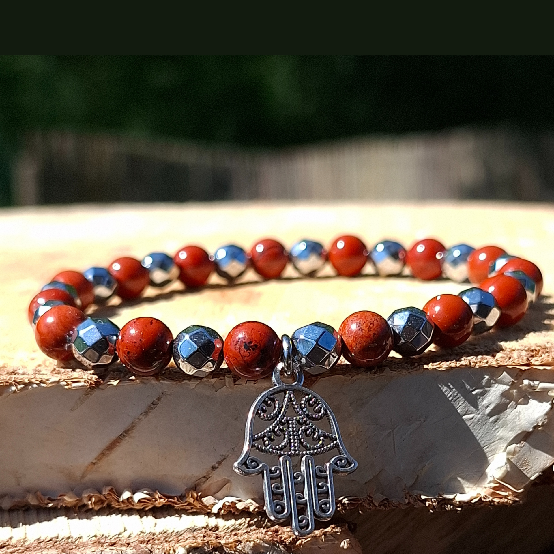 Protection & Énergie - Jaspe Rouge & Main de Fatma