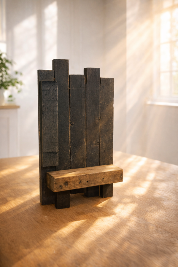 Stained Reclaimed pallet Wood Shelf