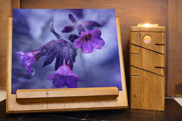 Book Stand / Photo Stand with One Candle Holder
