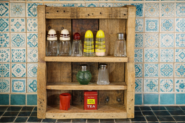 Rustic Wood Spice Rack