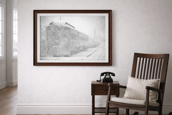 St. Jacob's Ontario Train on Tracks " Photography Print" In Frame G