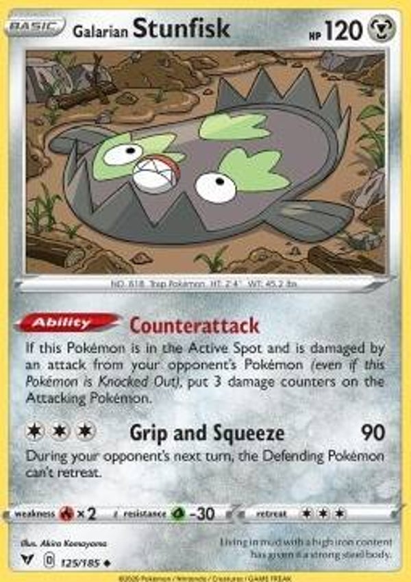 Vivid Voltage - #125 - Galarian Stunfisk