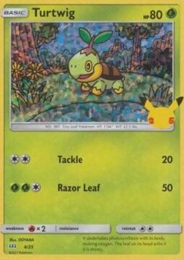 Mc Donald's 25th Anniversary - #004 - Turtwig - HOLO