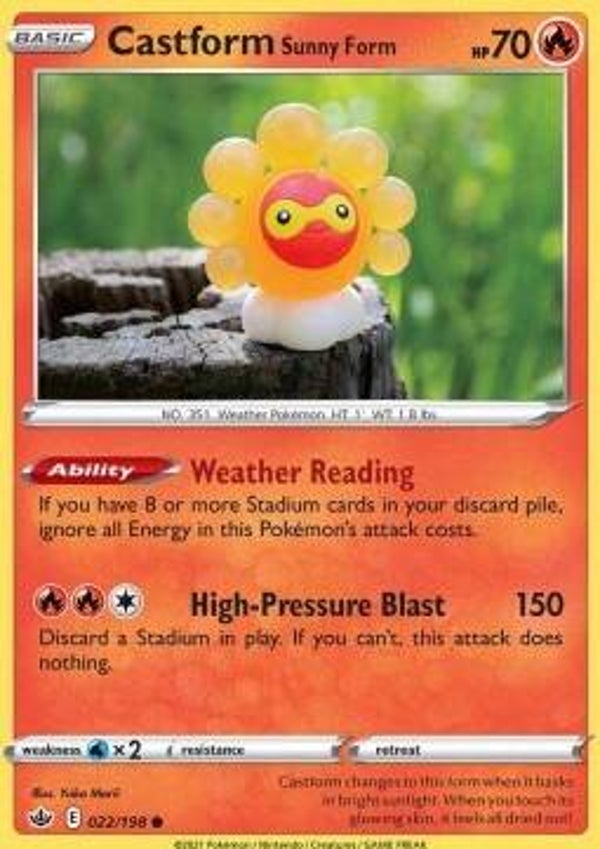 Chilling Reign - #022 - Castform Sunny Form