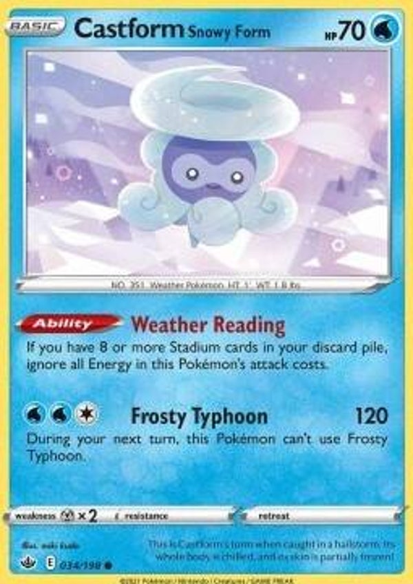 Chilling Reign - #034 - Castform Snowy Form
