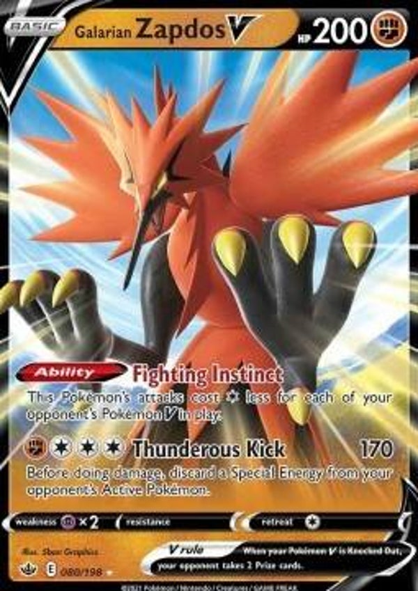 Chilling Reign - #080 - Galarian Zapdos V