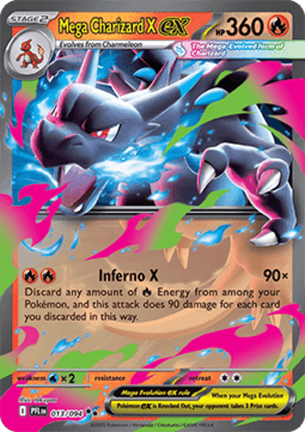Phantasmal Flames - #013 - Mega Charizard X EX