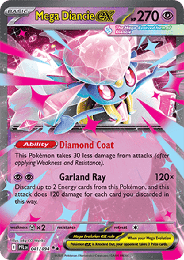 Phantasmal Flames - #041 - Mega Diancie EX