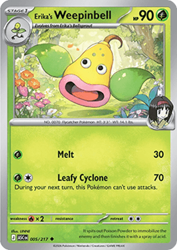 Ascended Heroes - #005 - Erika's Weepinbell