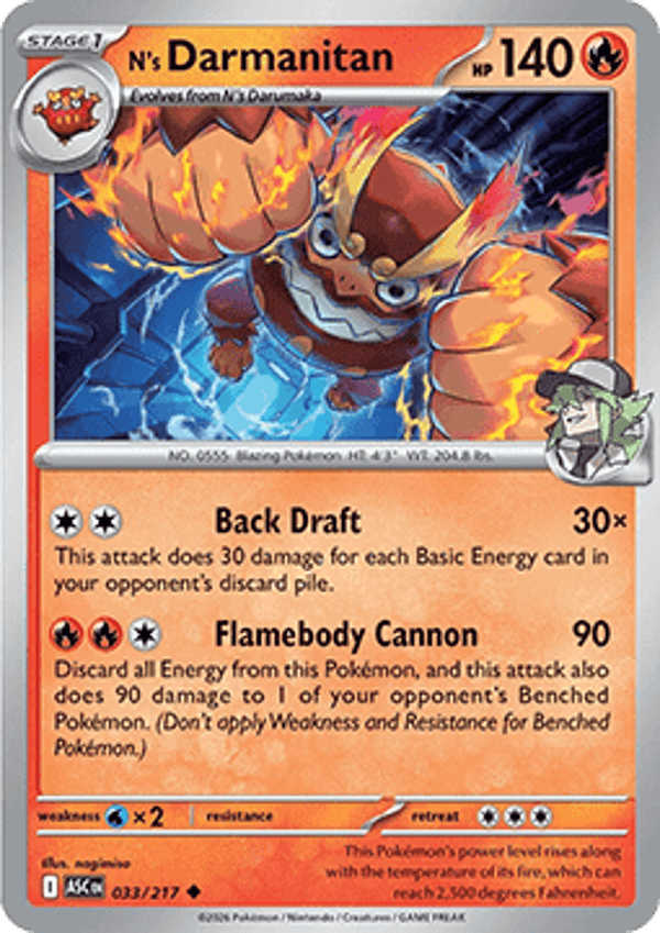 Ascended Heroes - #033 - N's Darmanitan